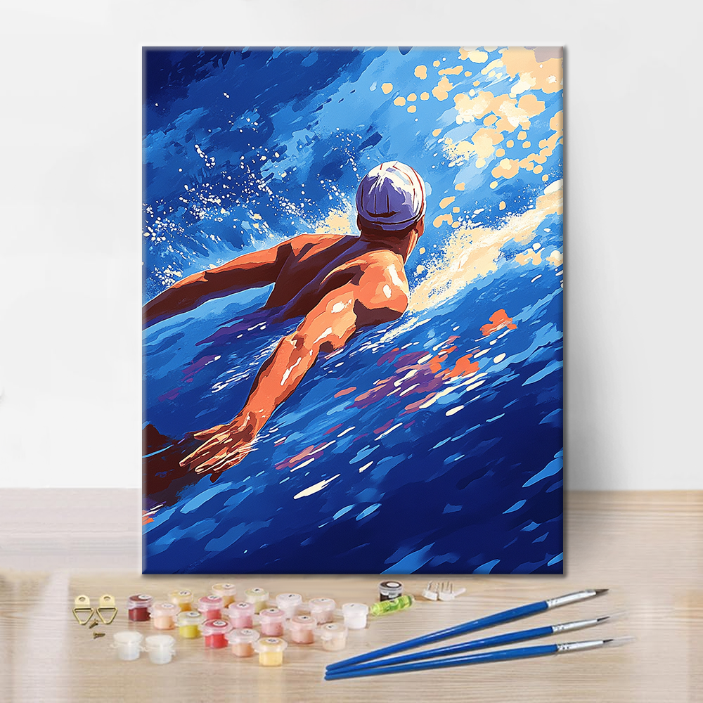 Schwimmen – Malen nach Zahlen