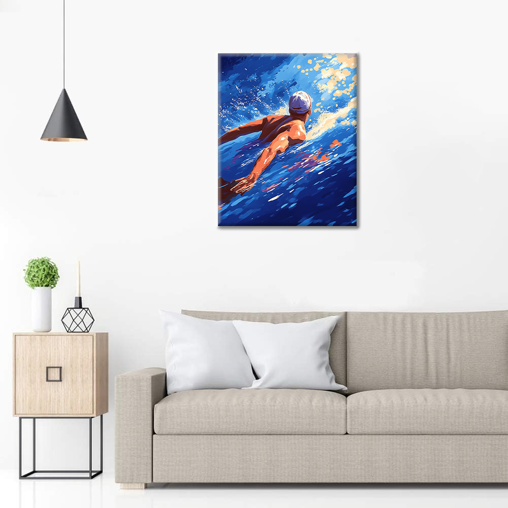 Schwimmen – Malen nach Zahlen