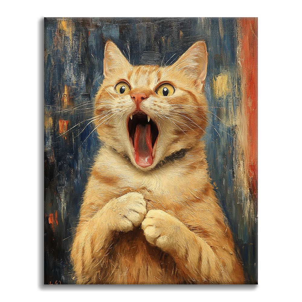 Der Schrei der Katze - Malen nach Zahlen