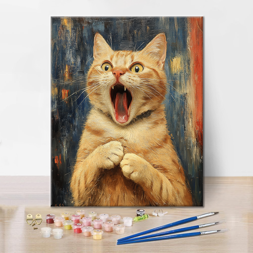 Der Schrei der Katze - Malen nach Zahlen