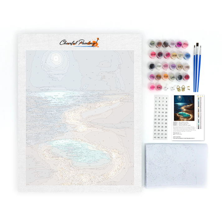 Mondlandschaft – Malen nach Zahlen