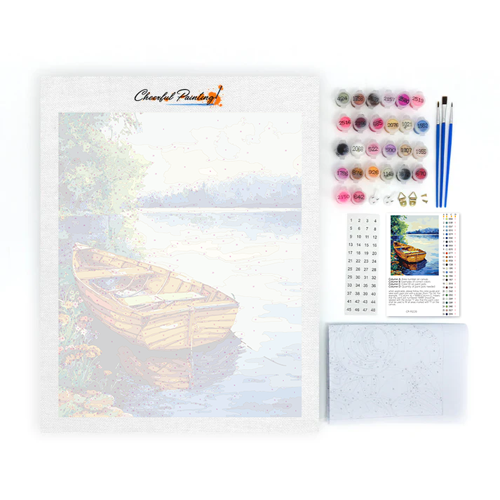 Boote auf dem See – Malen nach Zahlen