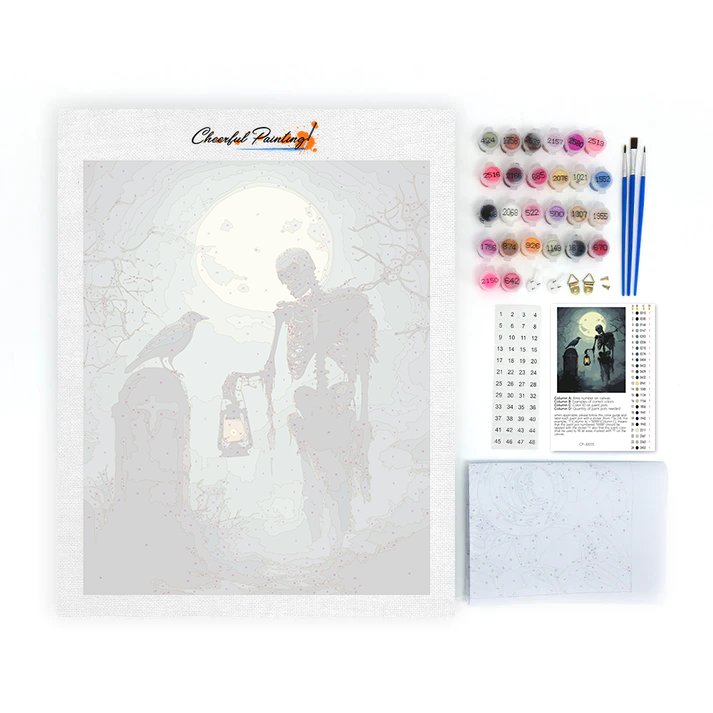Dunkler Totenkopf – Malen nach Zahlen