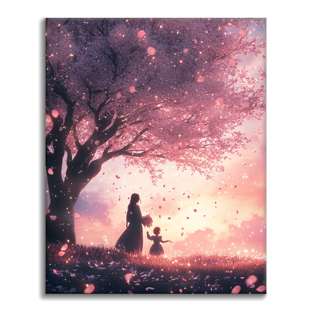 Kirschblüten-Erinnerungen – Malen nach Zahlen