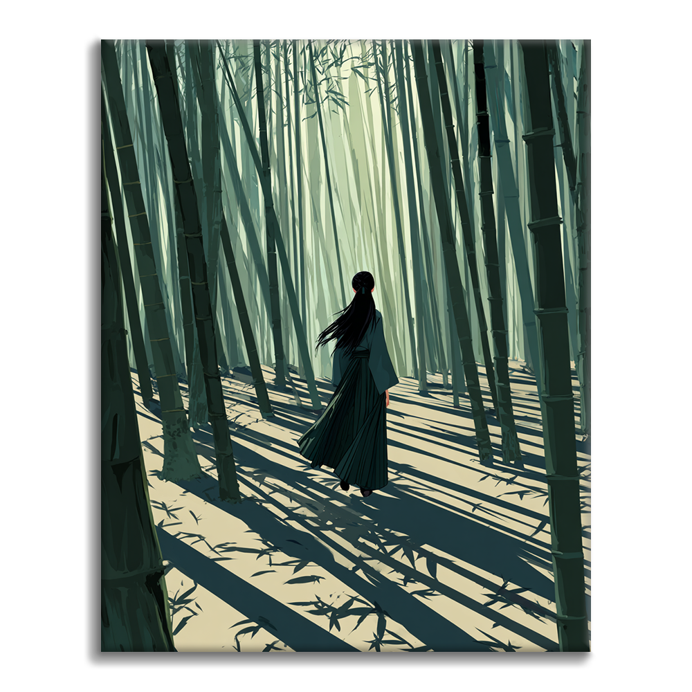 Der Schwertmeister von Bamboo Grove - Malen nach Zahlen