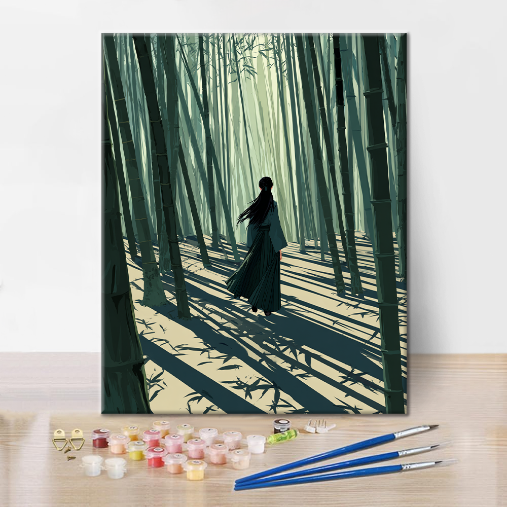 Der Schwertmeister von Bamboo Grove - Malen nach Zahlen