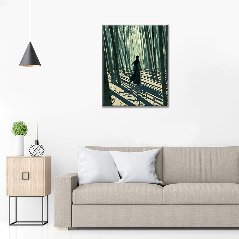 Der Schwertmeister von Bamboo Grove - Malen nach Zahlen