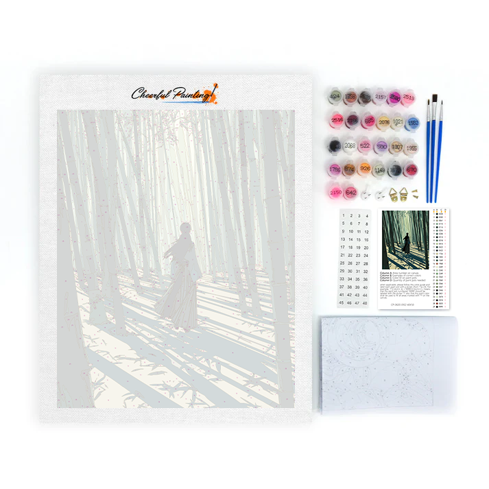 Der Schwertmeister von Bamboo Grove - Malen nach Zahlen
