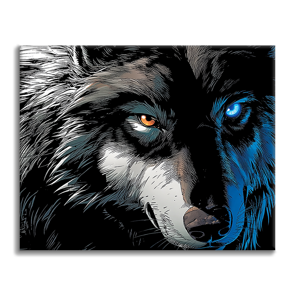 Wolfskönig - Malen nach Zahlen