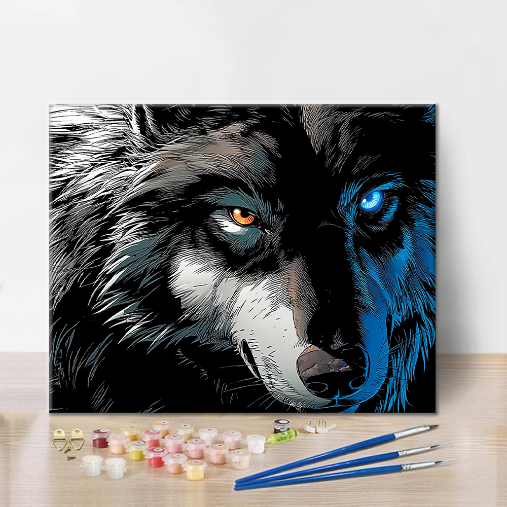 Wolfskönig - Malen nach Zahlen
