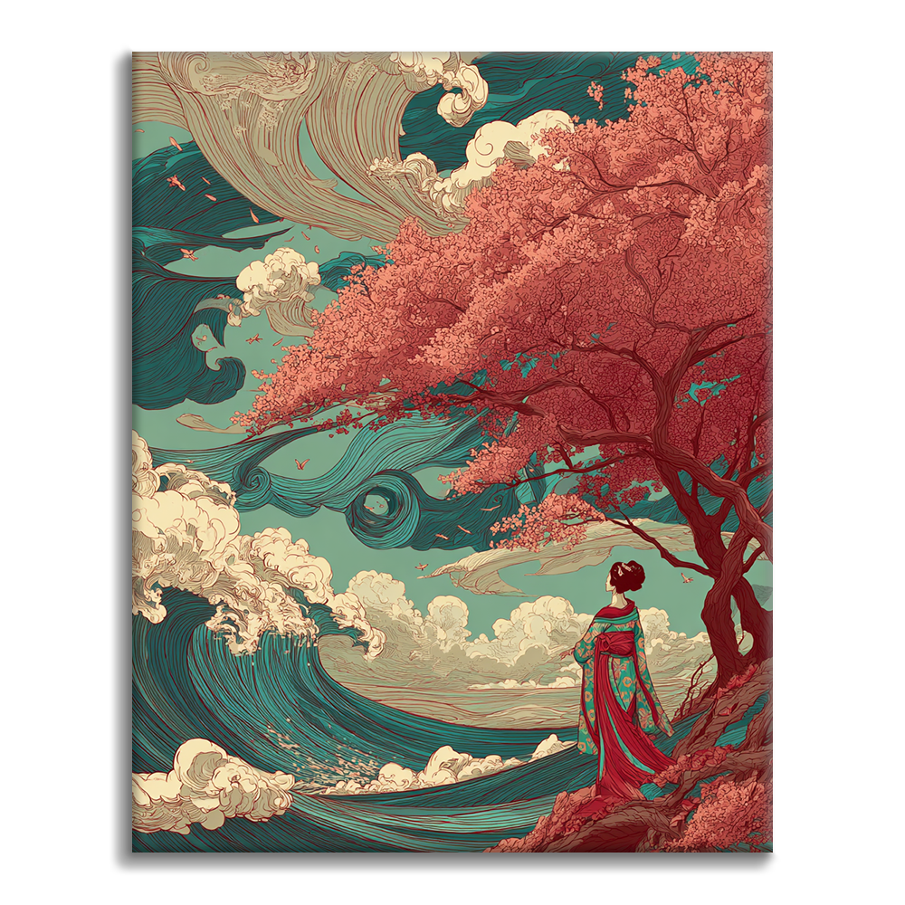 Sakura Wave - Malen nach Zahlen