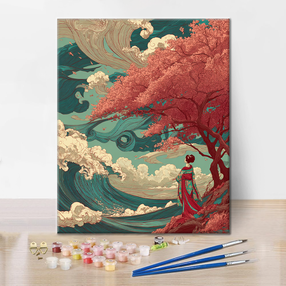 Sakura Wave - Malen nach Zahlen