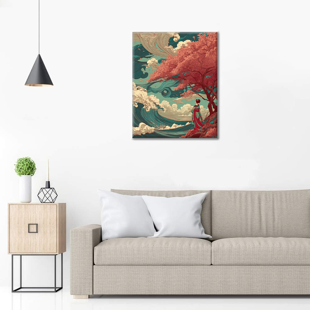 Sakura Wave - Malen nach Zahlen