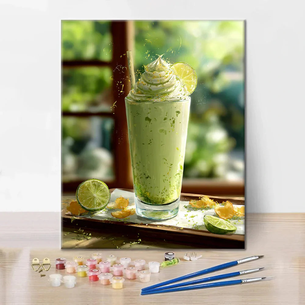 Matcha-Smoothie - Malen nach Zahlen