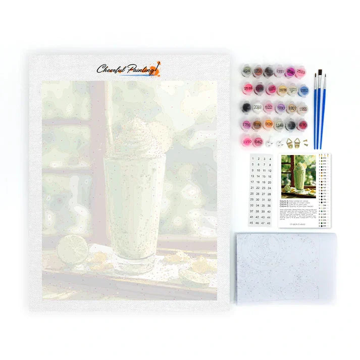 Matcha-Smoothie - Malen nach Zahlen