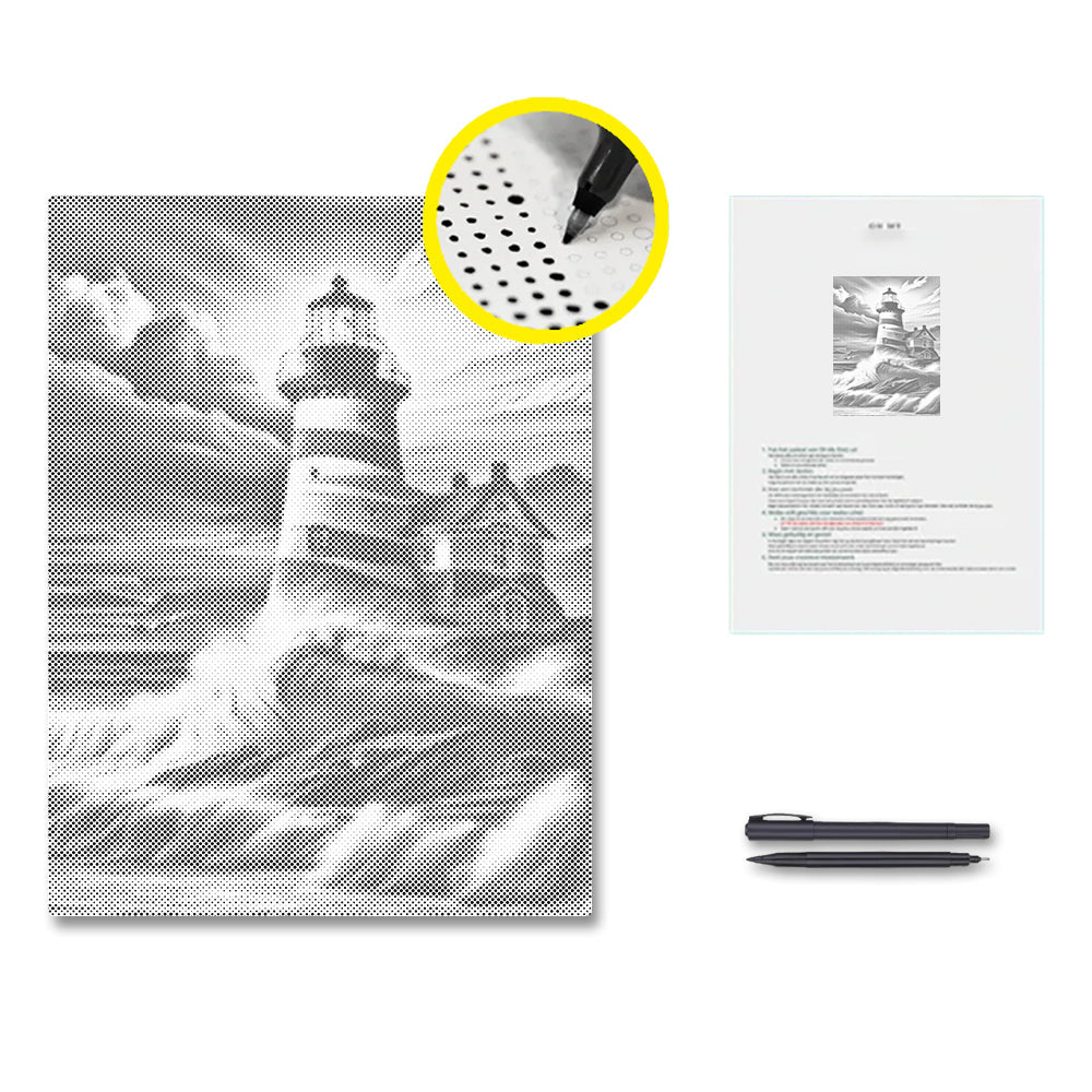 Vollrund – Leuchtturm - Malen mit Punkten