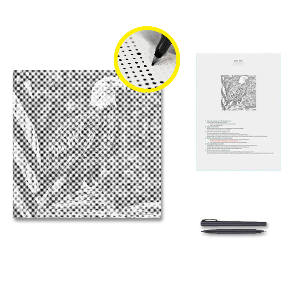 Patriotischer Adler - Malen mit Punkten