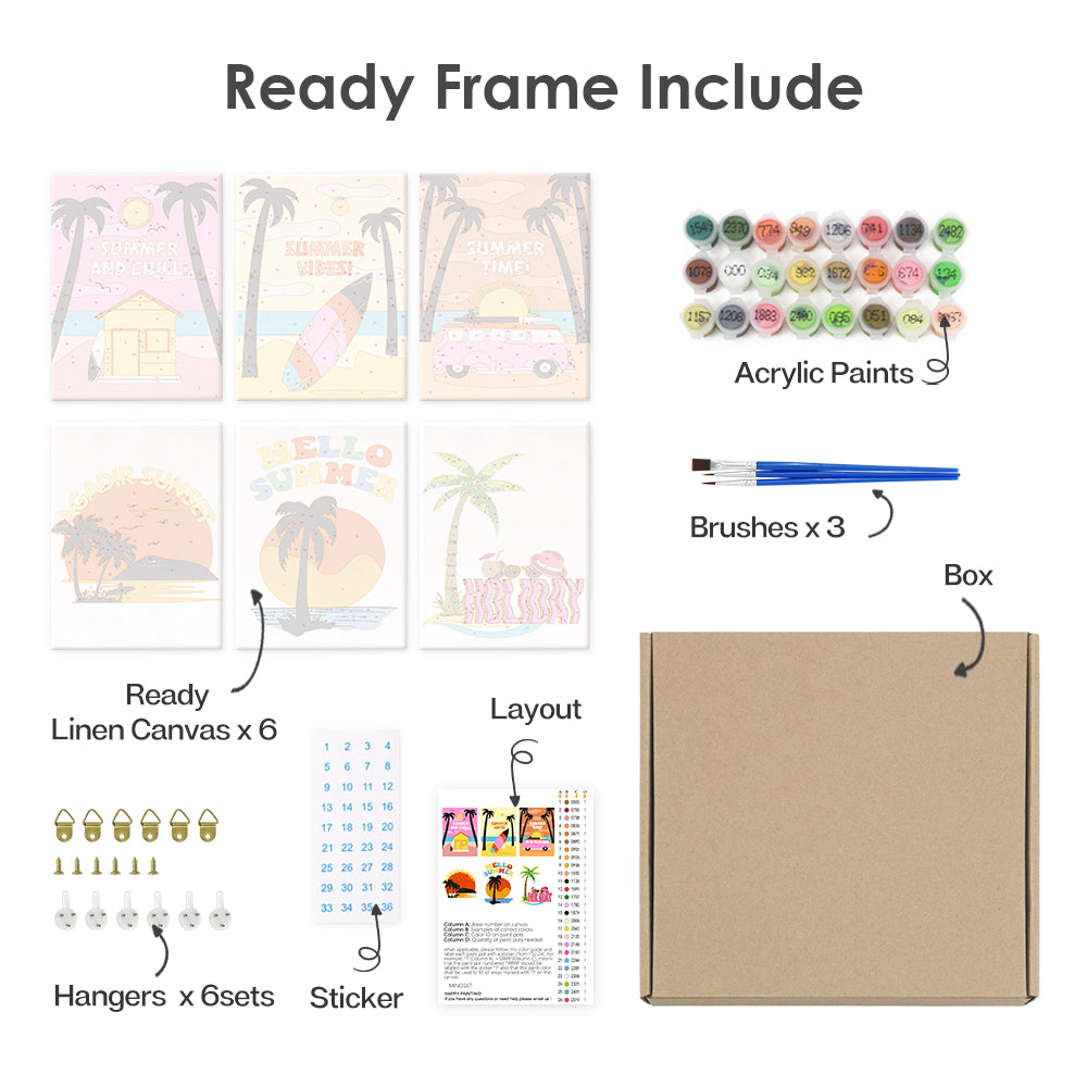 Sonne & Palmen – Malen nach Zahlen