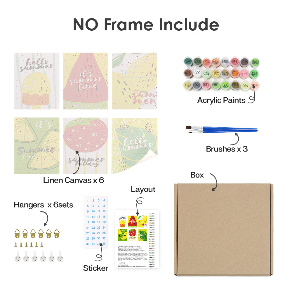 Sommerfrucht – Malen nach Zahlen