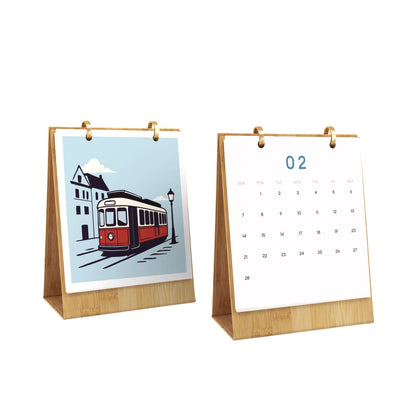 Vintage-Reise-Edition – 2027 Malen nach Zahlen Tischkalender
