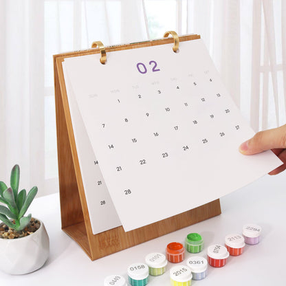 Blumen-Edition – 2027 Malen nach Zahlen Tischkalender