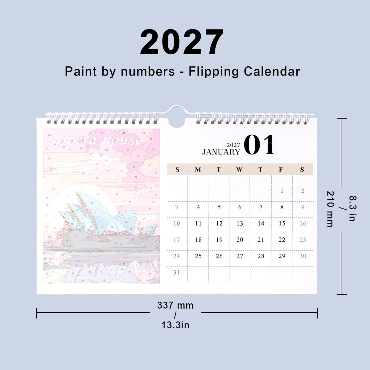Famous Landmarks Edition – 2027 Malen nach Zahlen Tischkalender