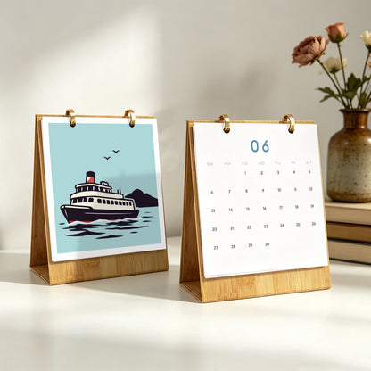 Vintage-Reise-Edition – 2027 Malen nach Zahlen Tischkalender