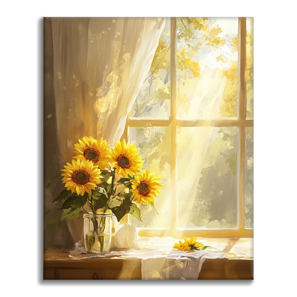 Sonnenblumen – Malen nach Zahlen