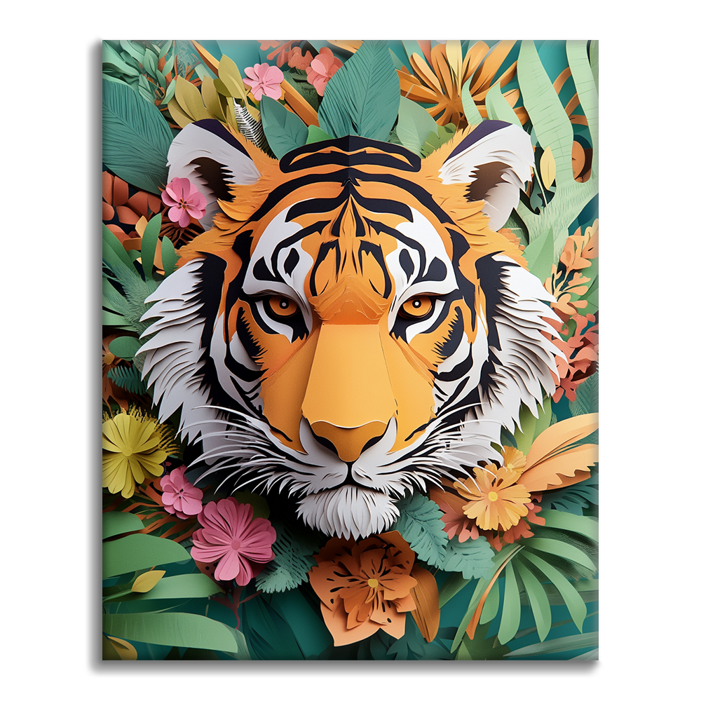 Tigers Blüte - Malen nach Zahlen