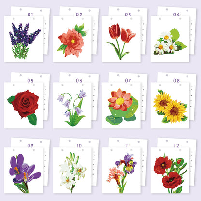 Blumen-Edition – 2027 Malen nach Zahlen Tischkalender