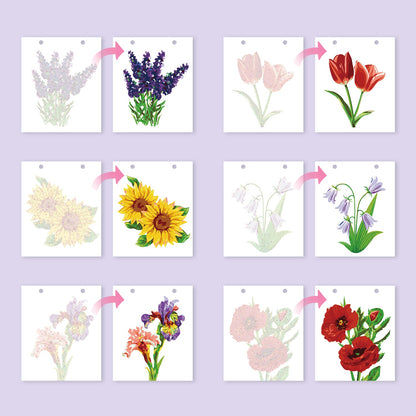 Blumen-Edition – 2027 Malen nach Zahlen Tischkalender