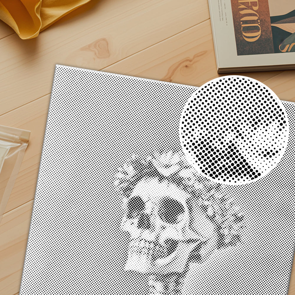 Lächelnder Totenkopf – Malen mit Punkten