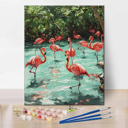 Flamingos – Malen nach Zahlen