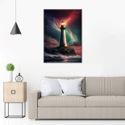 Leuchtturm Nordlichter – Malen nach Zahlen