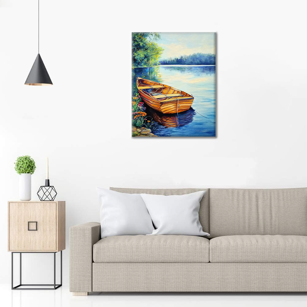 Boote auf dem See – Malen nach Zahlen