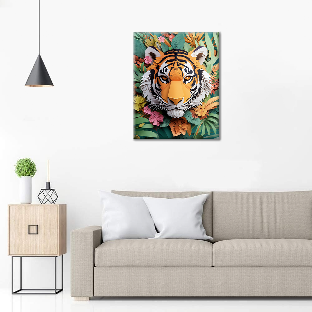 Tigers Blüte - Malen nach Zahlen