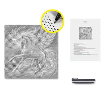Leuchtender Pegasus – Malen mit Punkten