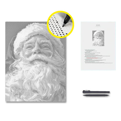 Der freundliche Weihnachtsmann – Malen mit Punkten