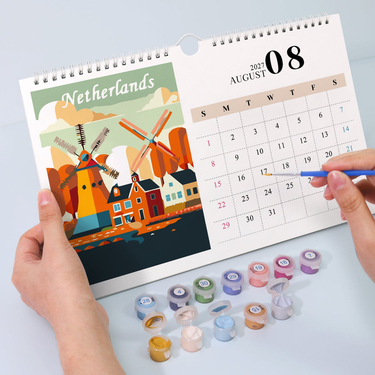 Famous Landmarks Edition – 2027 Malen nach Zahlen Tischkalender