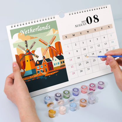 Famous Landmarks Edition – 2027 Malen nach Zahlen Tischkalender