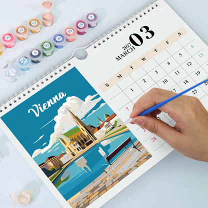 Famous Landmarks Edition – 2027 Malen nach Zahlen Tischkalender