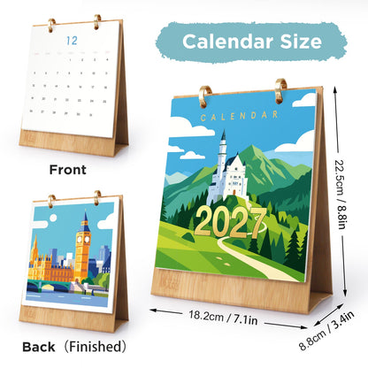 Reise-Edition – 2027 Malen nach Zahlen Tischkalender