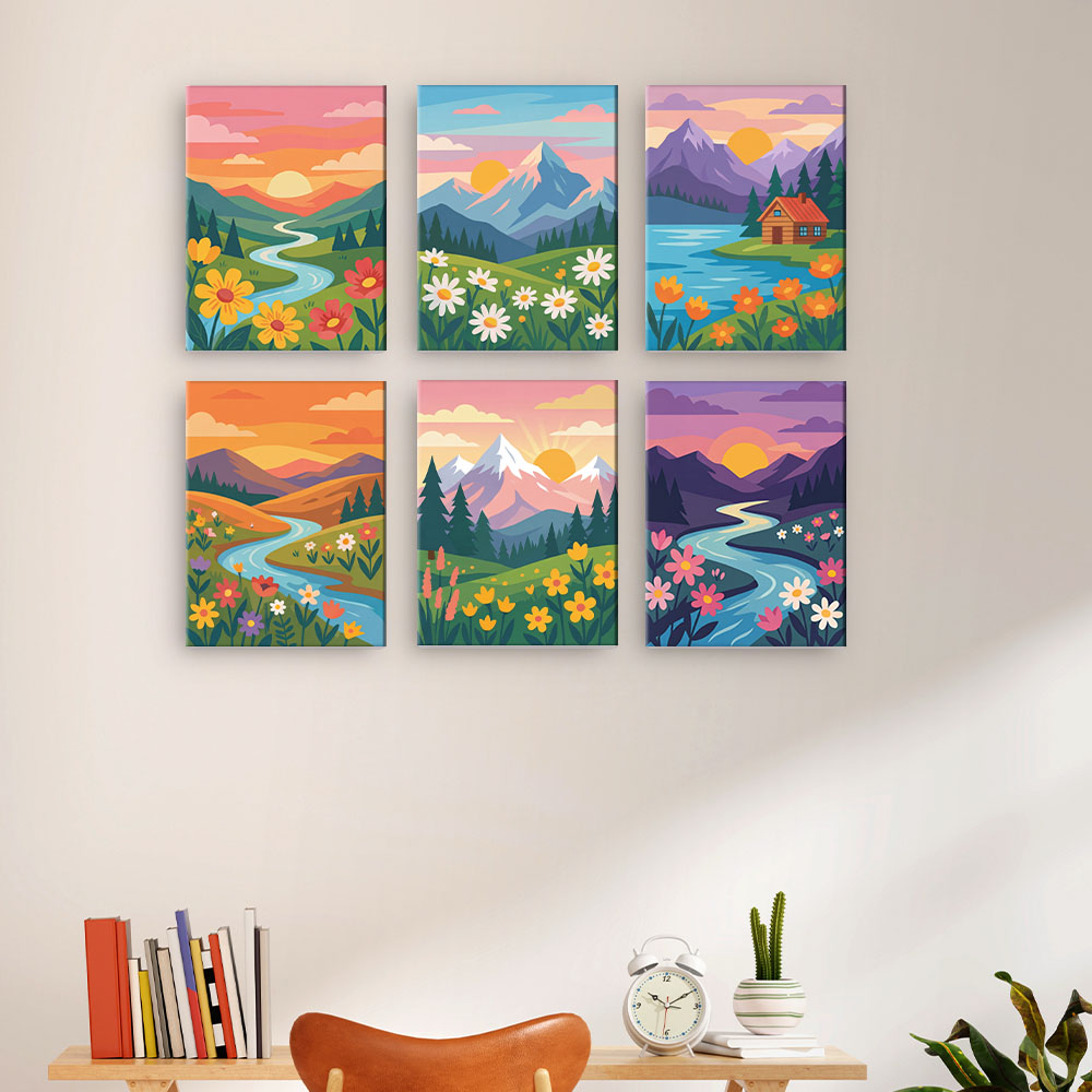 Berge und Blüten