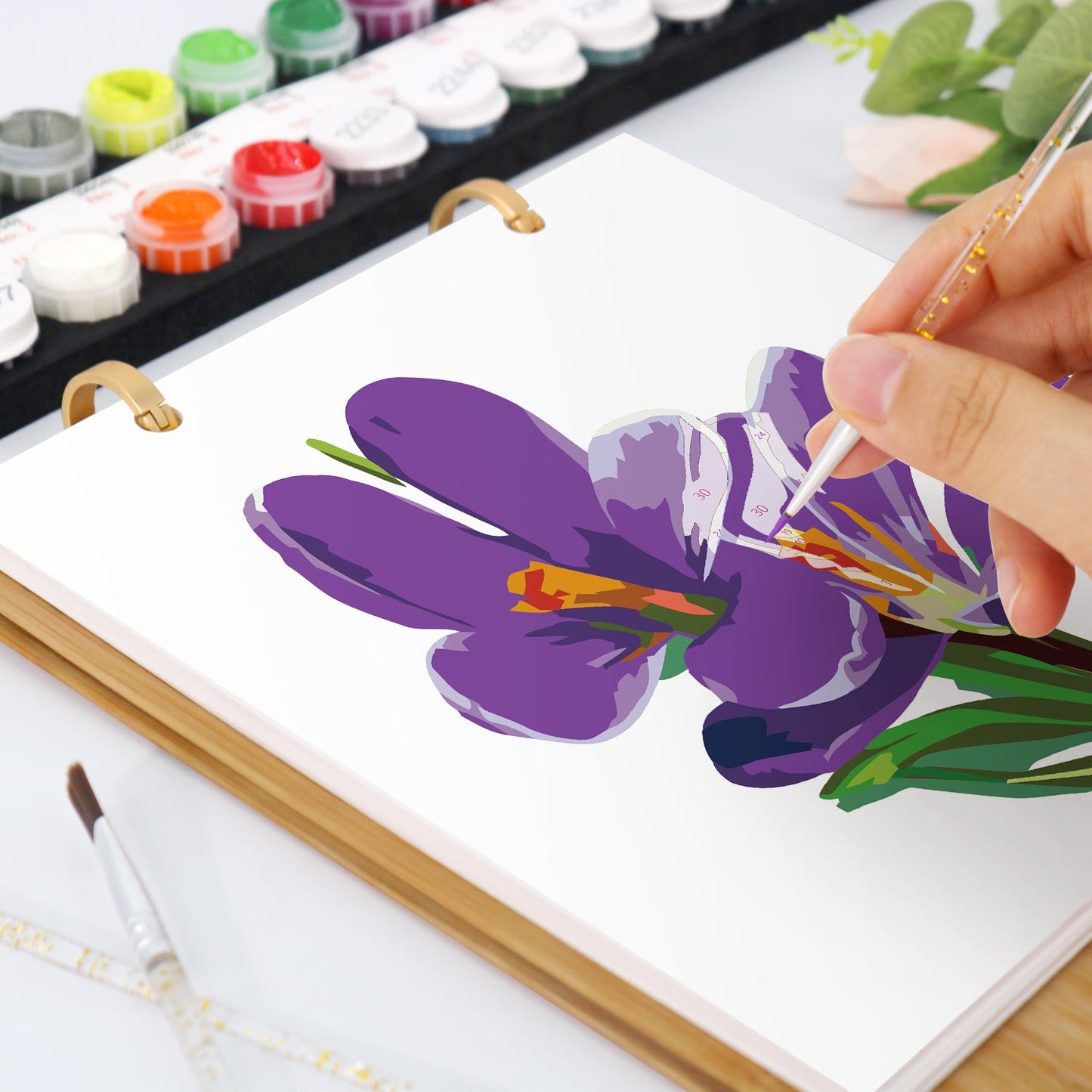 Blumen-Edition – 2027 Malen nach Zahlen Tischkalender