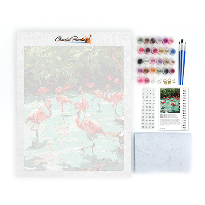 Flamingos – Malen nach Zahlen