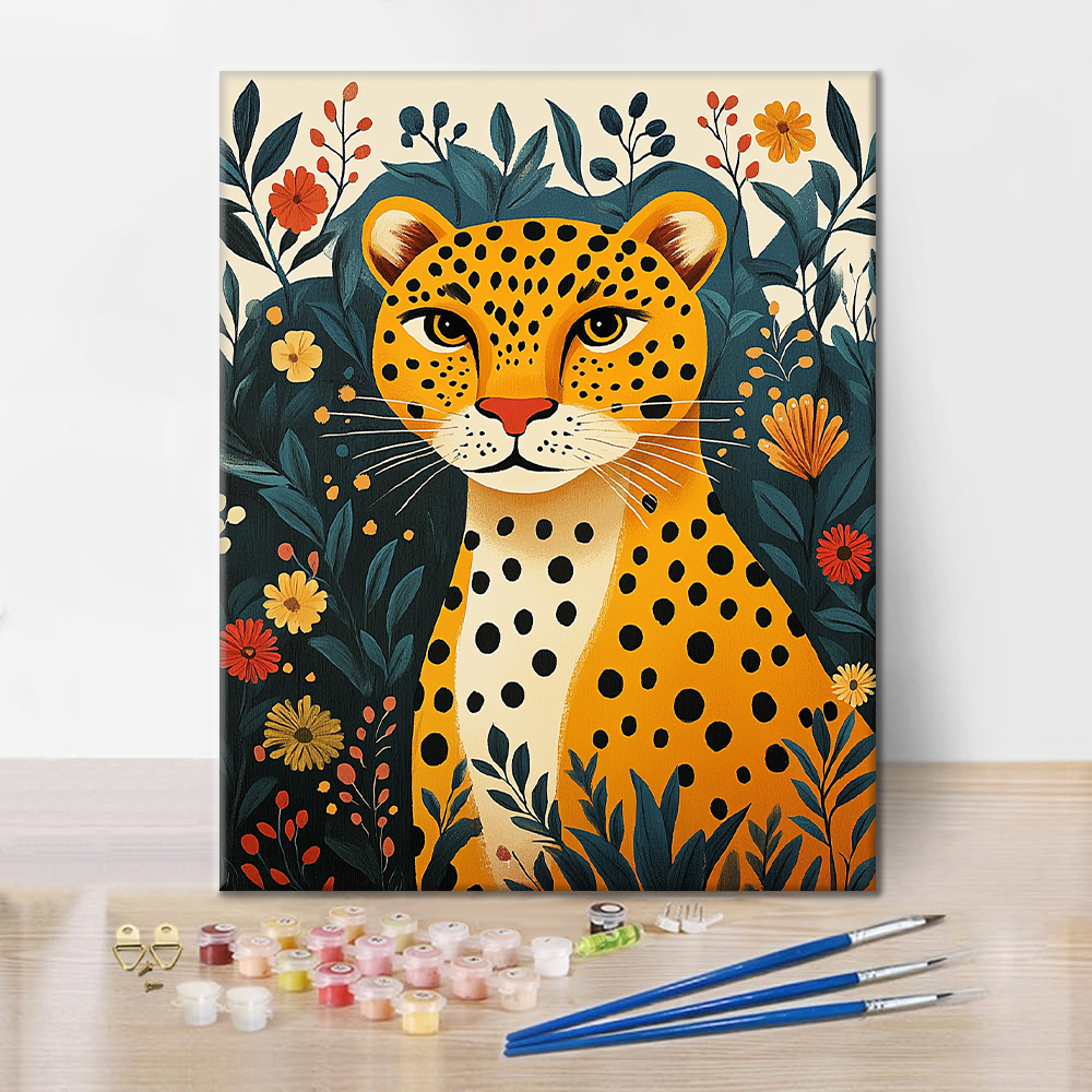 Dschungelleopard - Malen nach Zahlen