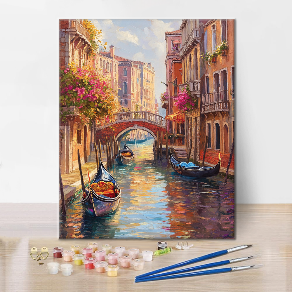 Venezianische Kanäle - Malen nach Zahlen