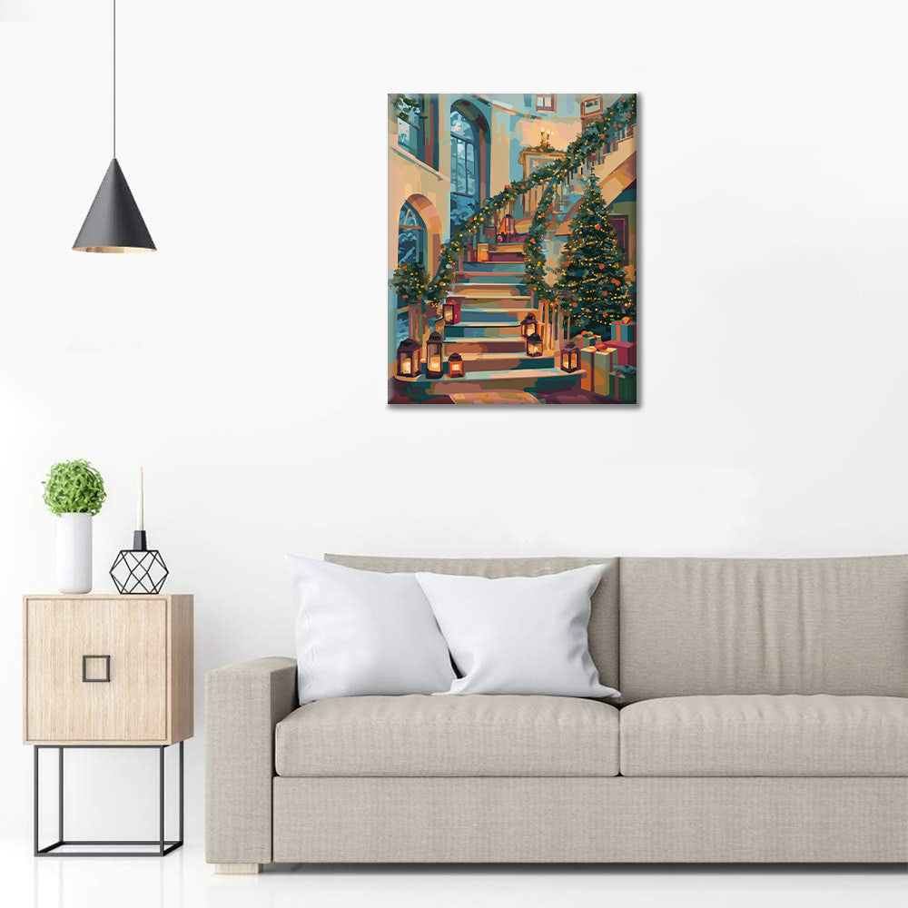 Weihnachtshütte – Malen nach Zahlen