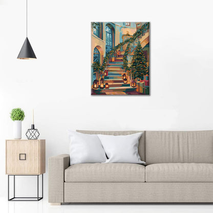 Weihnachtshütte – Malen nach Zahlen