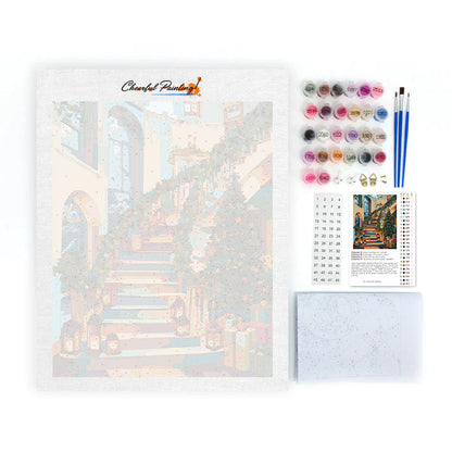 Weihnachtshütte – Malen nach Zahlen